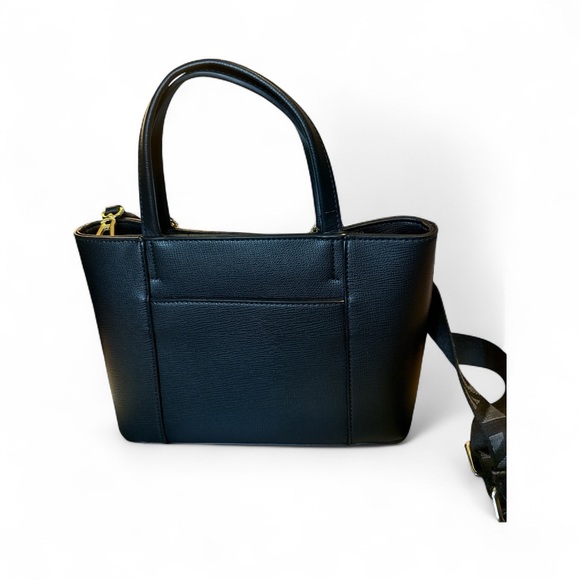 Karl Lagerfeld NWT Black Tote Bag with Gold Accents - Picture 2 of 4